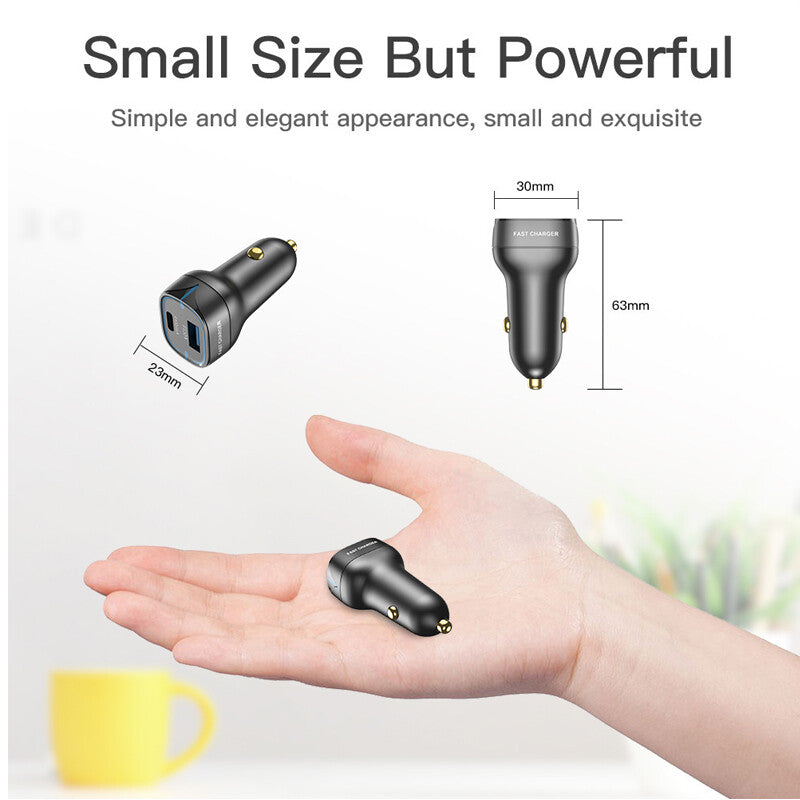 QC3.0 PD Fast Charging Car Phone Charger Adapter Cigarette Lighter USB Charger n