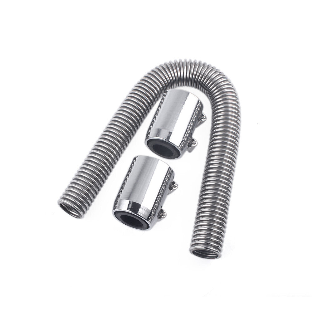 Universal 24â€?Stainless Steel Radiator Flexible Coolant Water Hose Kit With Caps