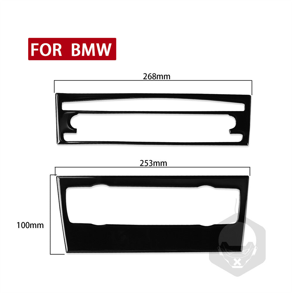 2¡ÁBlack Console Air Condition AC /CD Panel Trim for BMW 3 Series E90 E92 2005-12