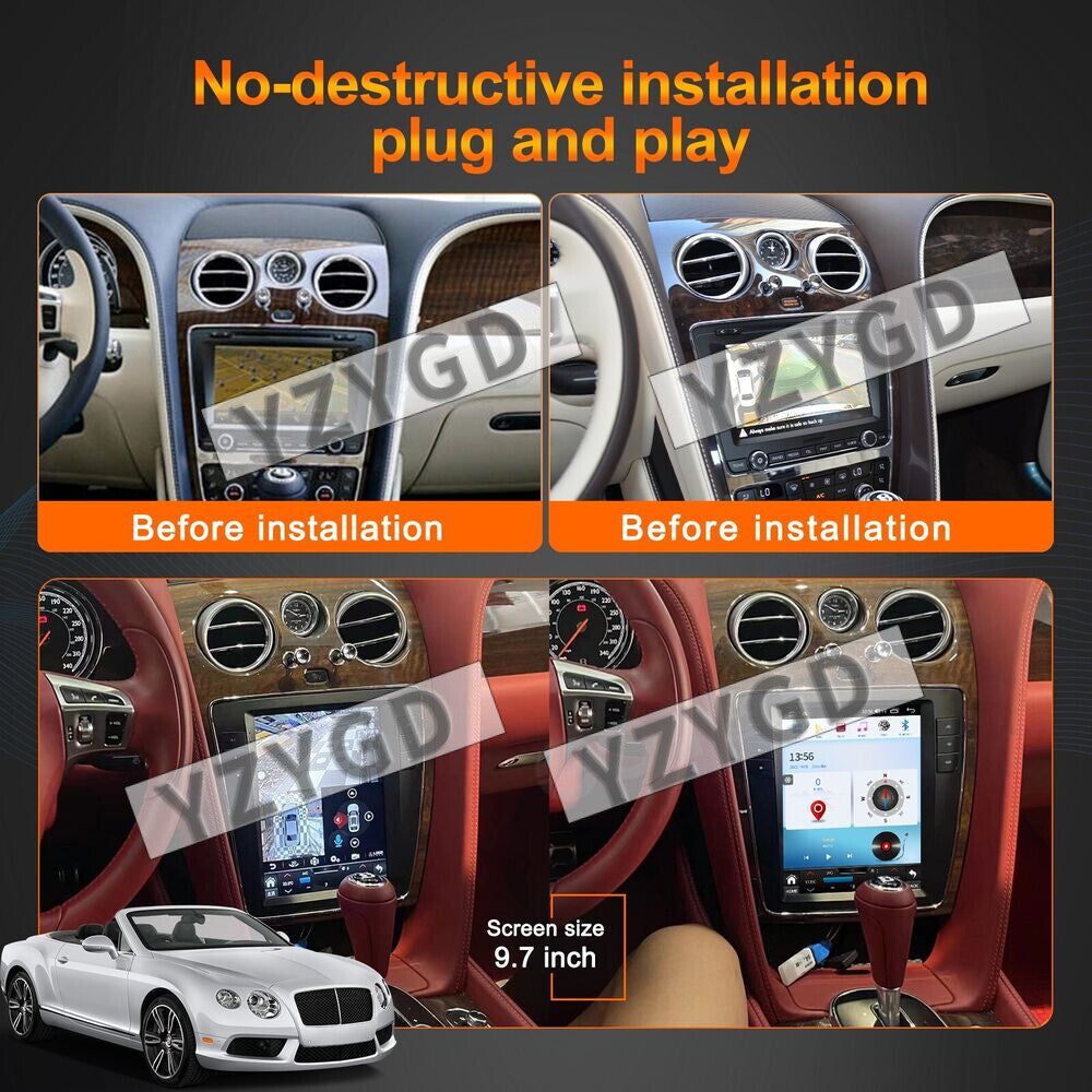for Bentley Flying Spur 2012-2019 Android 2Din Carplay Car Radio Screen Receiver