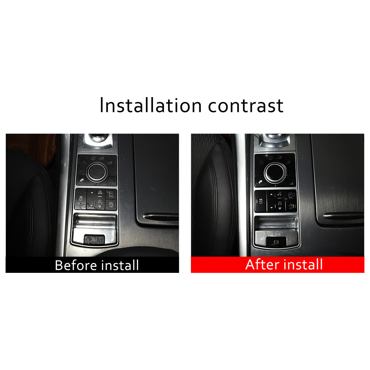Suitable for Range Rover Sport 2014 - 16 Alloy Console Terrain Mode Button Cover Trim (9 Pieces) n