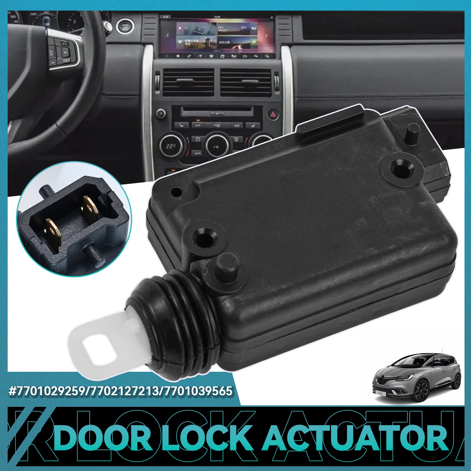 Front Or Rear Door Lock Actuator 7702127213 for RENAULT SCENIC MEGANE CLIO MK1 2