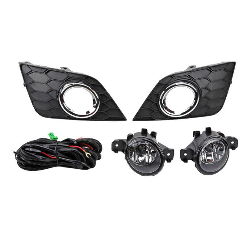 Fog Lights Left and Right Lamp Chrome Bezel For Sentra 2016-2019 v