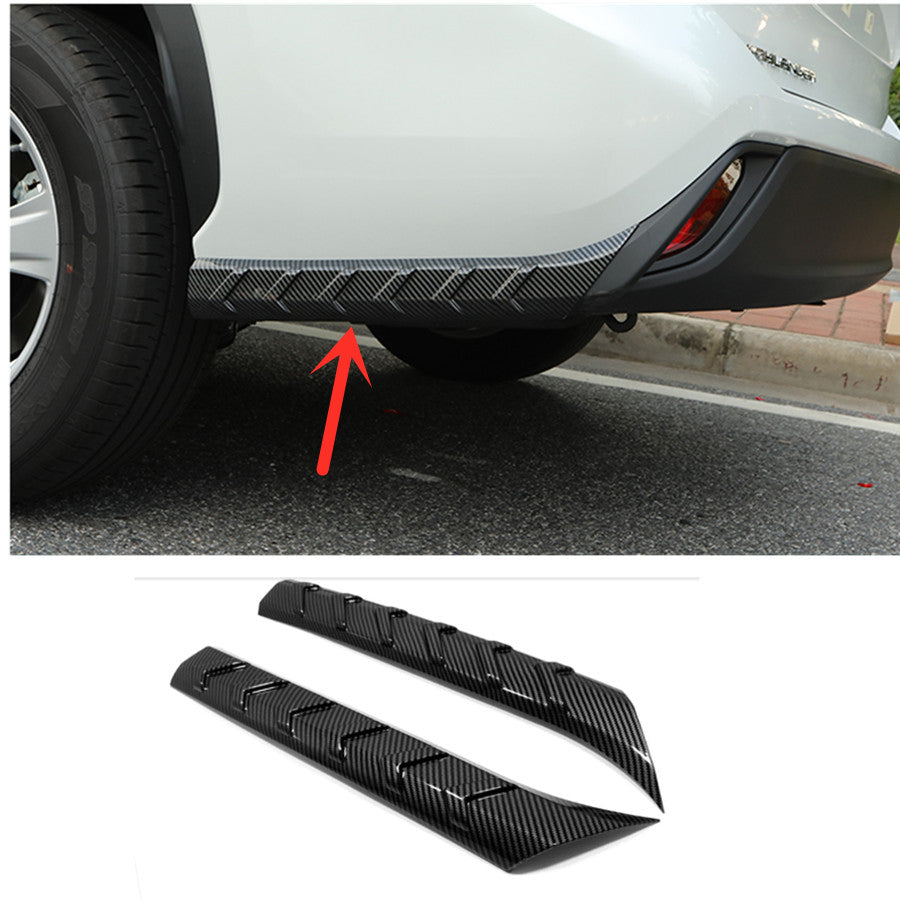 Carbon Fiber Rear Bumper Side Protector Cover Trim for Toyota Highlander 2020-22