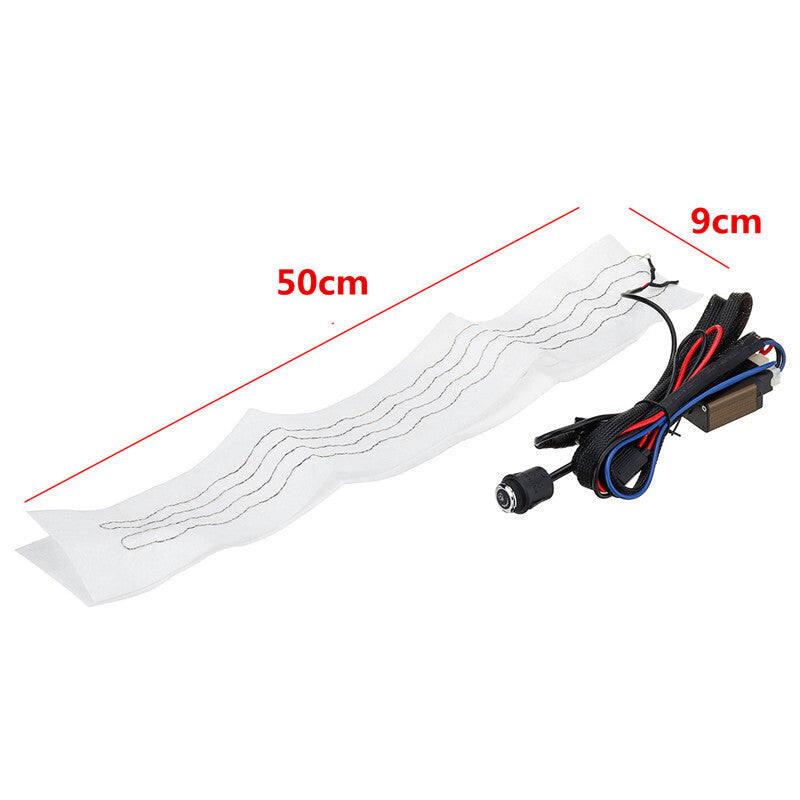 Universal Heated Steering Wheel Cover Heater Pad 6 Led Shift Switch Hand Warmer