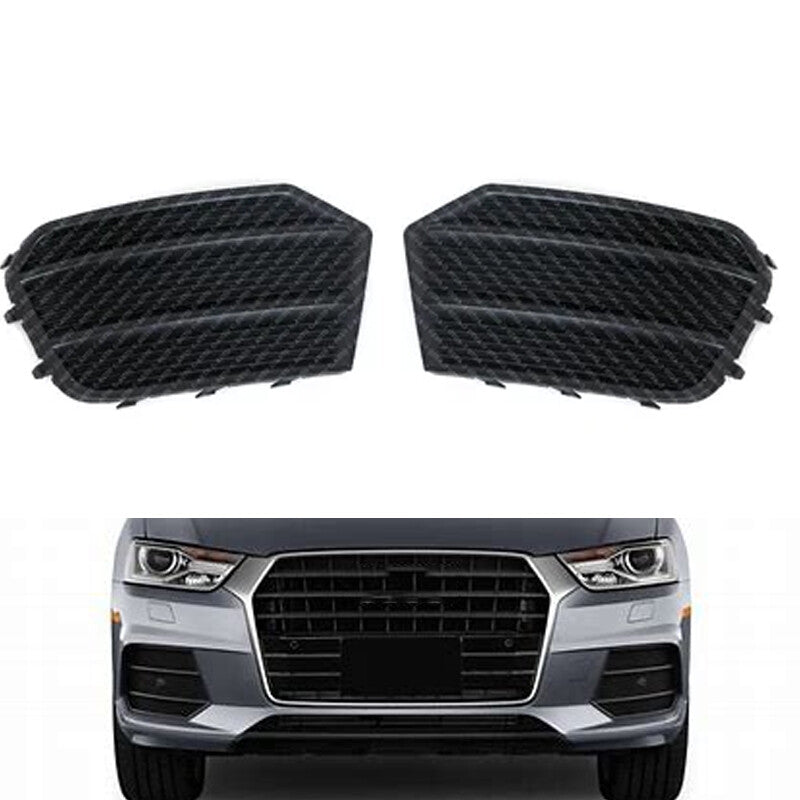 for Audi Q3 2016 2017 Pair Front Left Right Lower Bumper Fog Light Grille Bezel