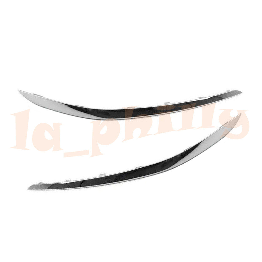 2x For 2016-19 for BMW G12 7-Series Base Chrome Front RightLeft Bumper Molding Trim