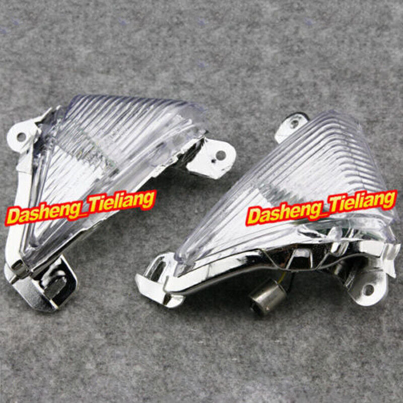 for Kawasaki ZX14R 2006-2011 &ZX10R 2006-2007 2x Clear Front Turn Signals Lenses Q