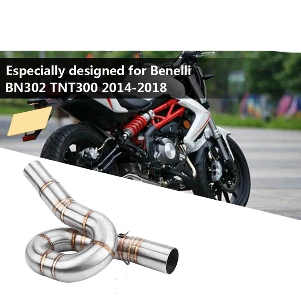 Benelli BN302/TNT300 2014-2018 51mm Stainless Steel Exhaust Mid Link Pipe Direct