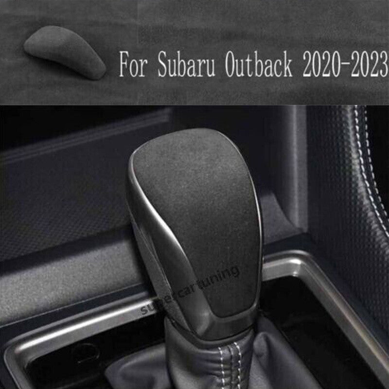 for Subaru Outback 2020-2023 Gray Alcantara Console Gear Shift Knob Cover Trim