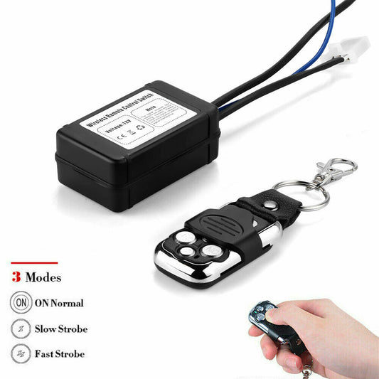 Wireless Remote Control Switch ON/Off Strobe For LED Work Light Bar Offroad for SUV Q
