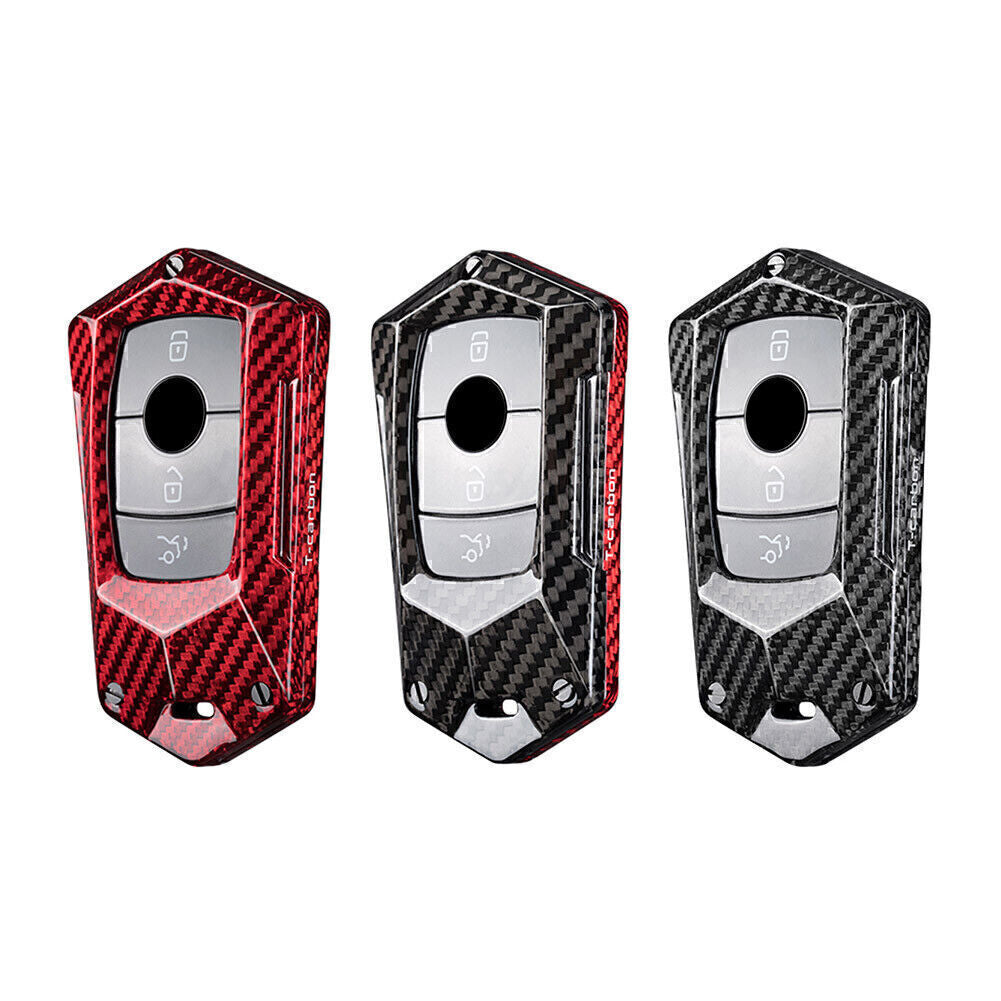 Carbon Fiber Key Fob Case Cover Key Shell for Mercedes-Benz E S Class W213 E200