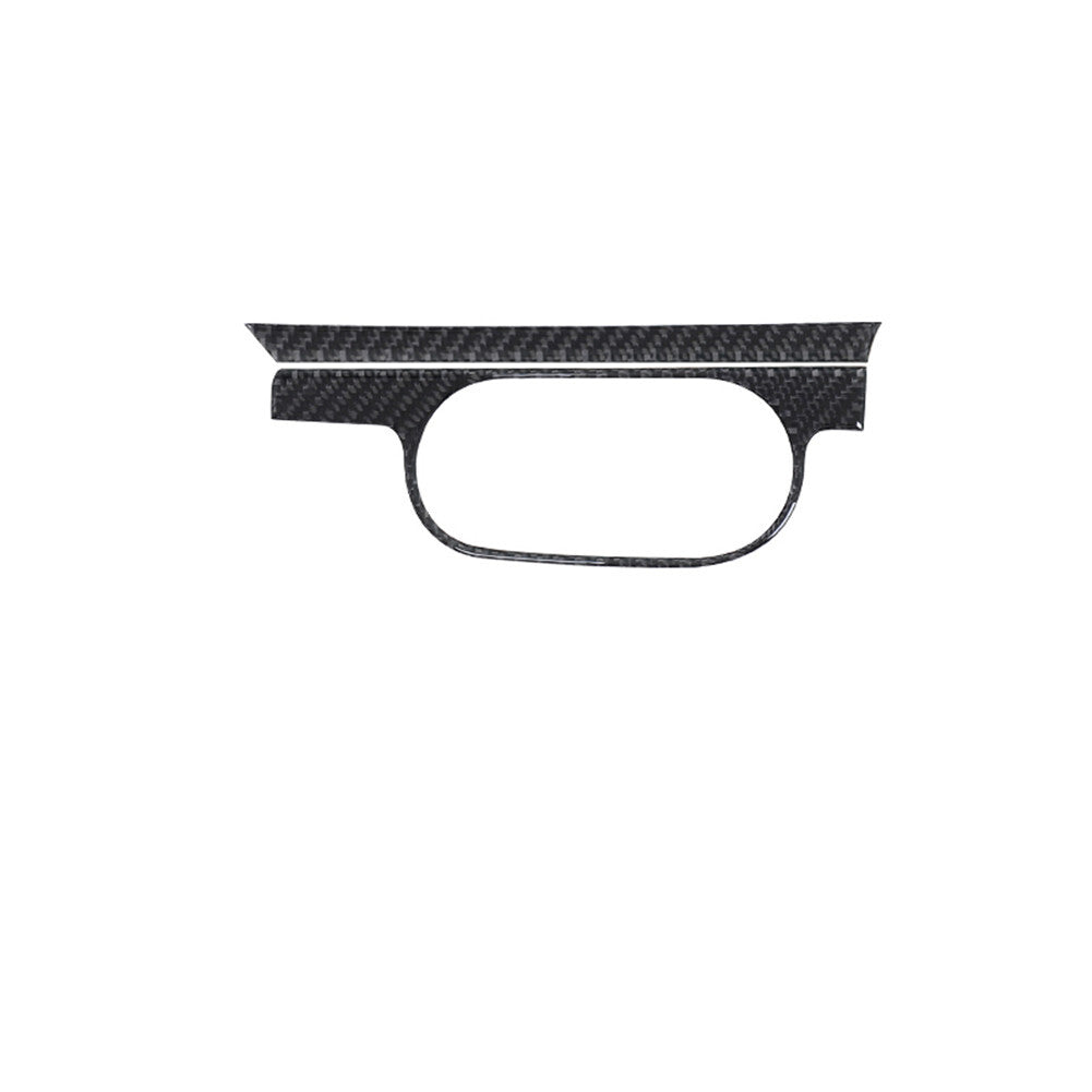 2Pcs Red Carbon Fiber Front Defogging Frame Cover Trim for KIA Cadenza 2014-2016 v