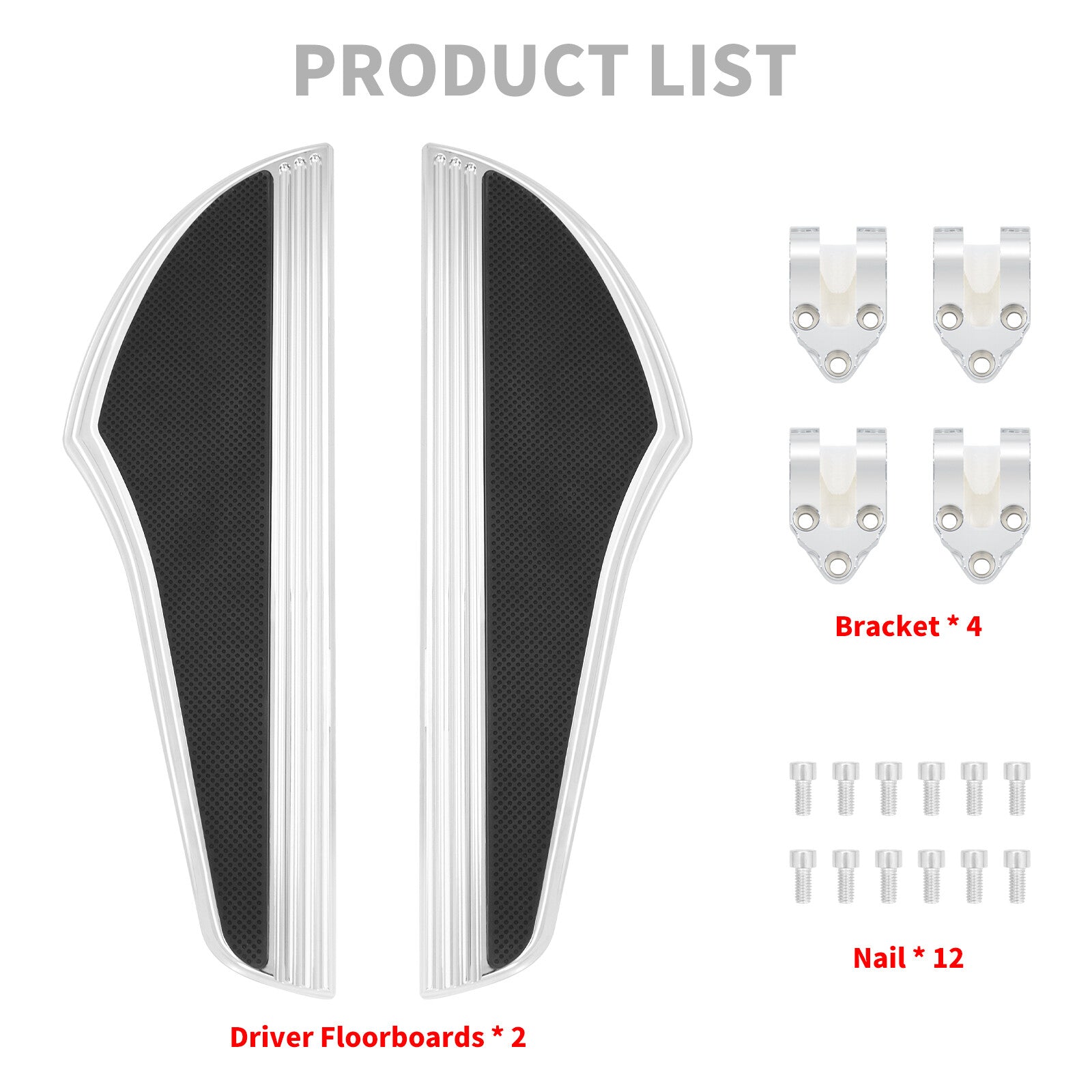 Chrome Non-Slip Floorboards Foot Peg for Harley Touring Road Electra Glide 86-23
