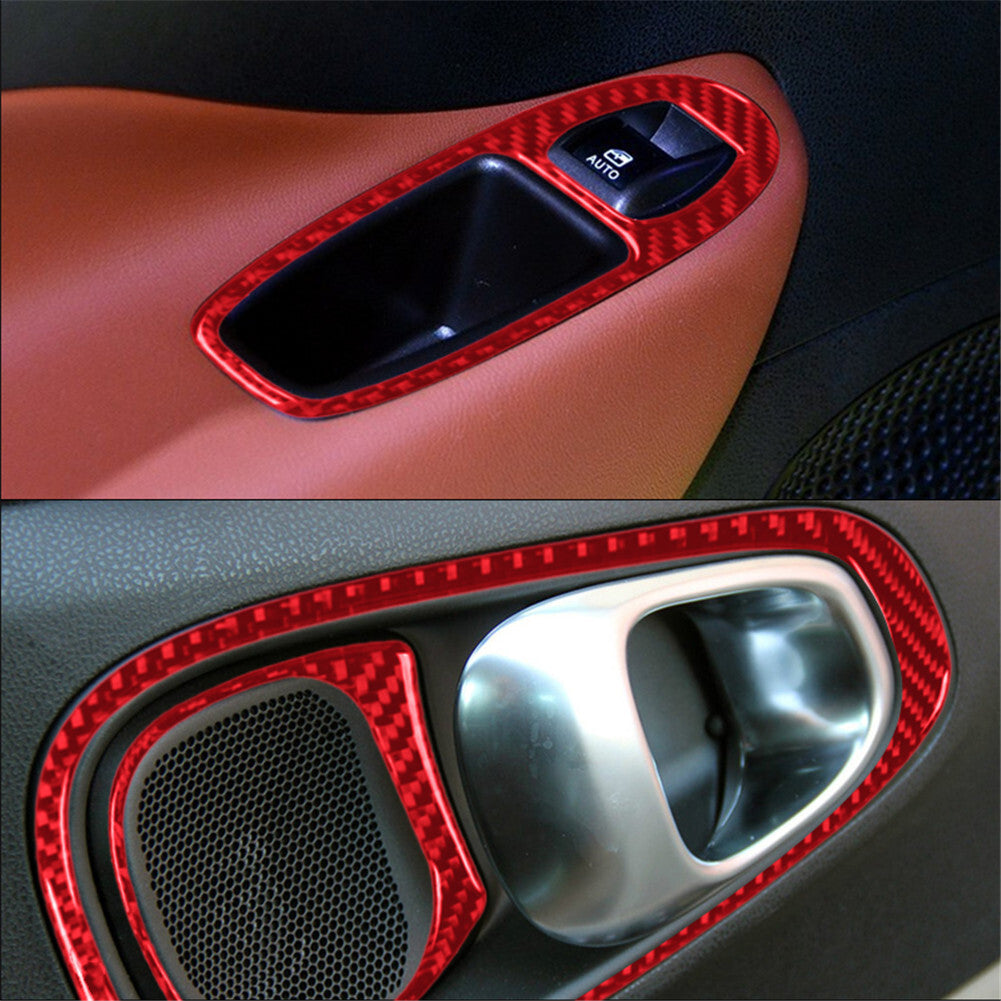 Carbon Fiber Gear Shift Panel Cover Trim Type B for Chrysler 300 2005-2007 v