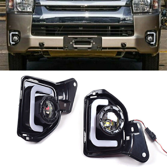 2X DRL LED Daytime Running Light Fog Turn Signal Lamp for Toyota Hiace 2014-2016