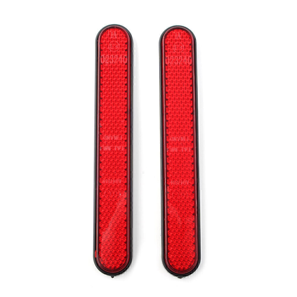 2PCS Rear Mudguard Fender Reflector for Harley Sportster 883 1200 X48 A1 ABS Red