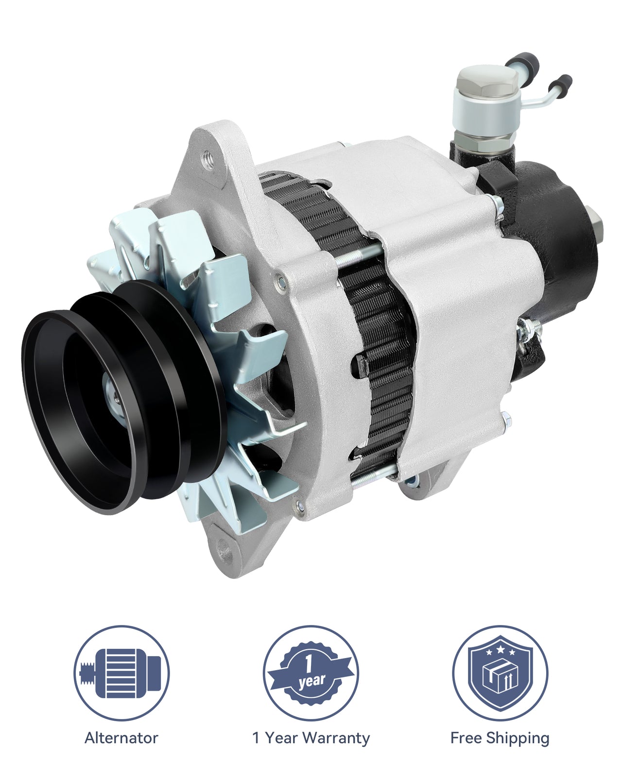 For 1995-1996 for Chevrolet W3500 Tiltmaster L4 3.9L New Silver Alternator 12097