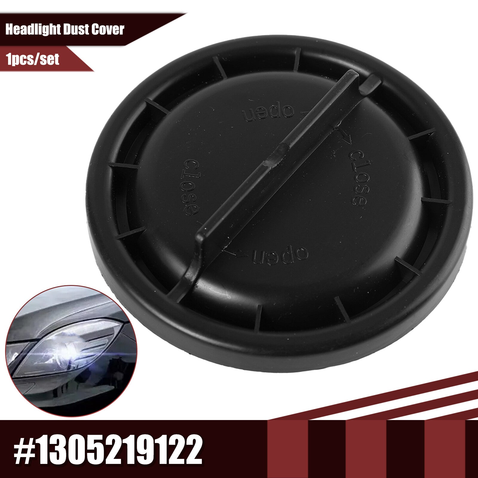 1x Replace Headlight Cover Cap Dust for Mercedes Benz W204 W212 W222 1305219122