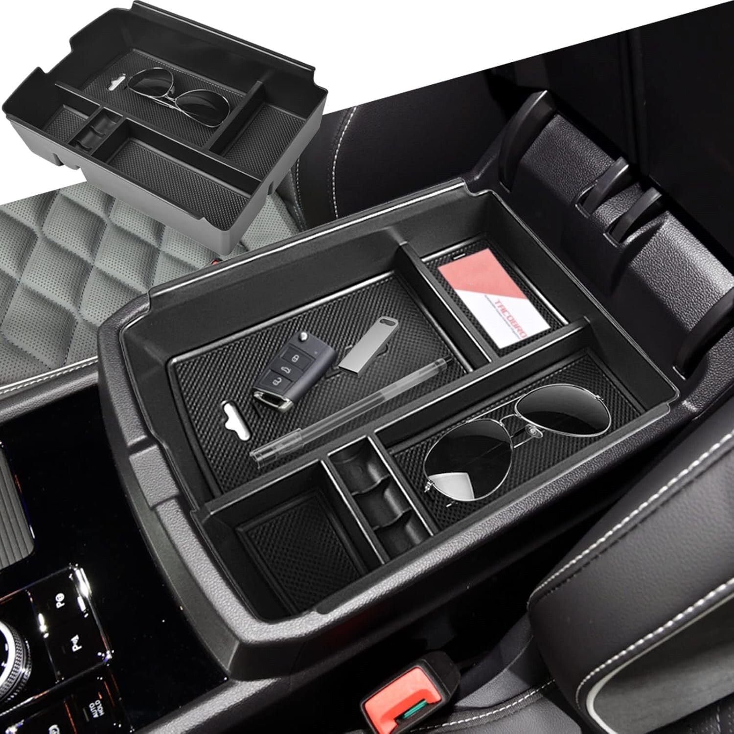 For 2018-2023 for VW Atlas Center Console Organizer Armrest Storage Box Accessories Q