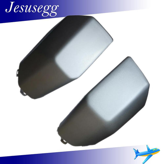 Pack of 2 Front Bumper End Cap Pad Cover for FJ Cruiser 2007-2014 Silver Plastic Q