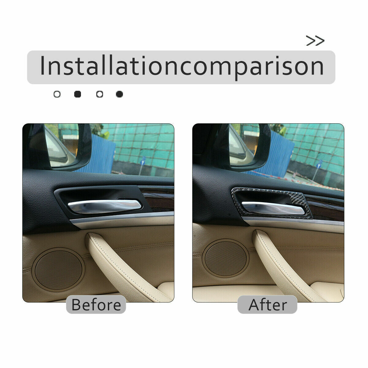 2-piece Carbon Fiber ABS Mirror Trim Protection Cover for Maverick 2022-2023- v