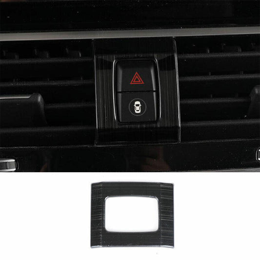 for BMW X3 G01 X4 G02 2018-2021 Black Steel Emergency Light Switch Cover Trim 1P
