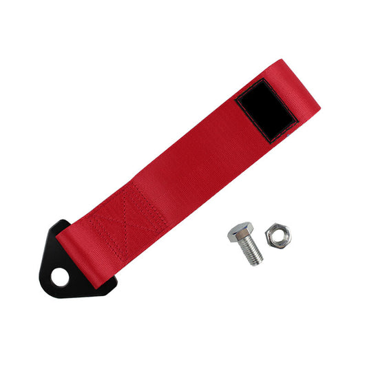 Sports Red High Strength Racing Tow Strap Kit for Front Rear Bumper Towing Hook Q
