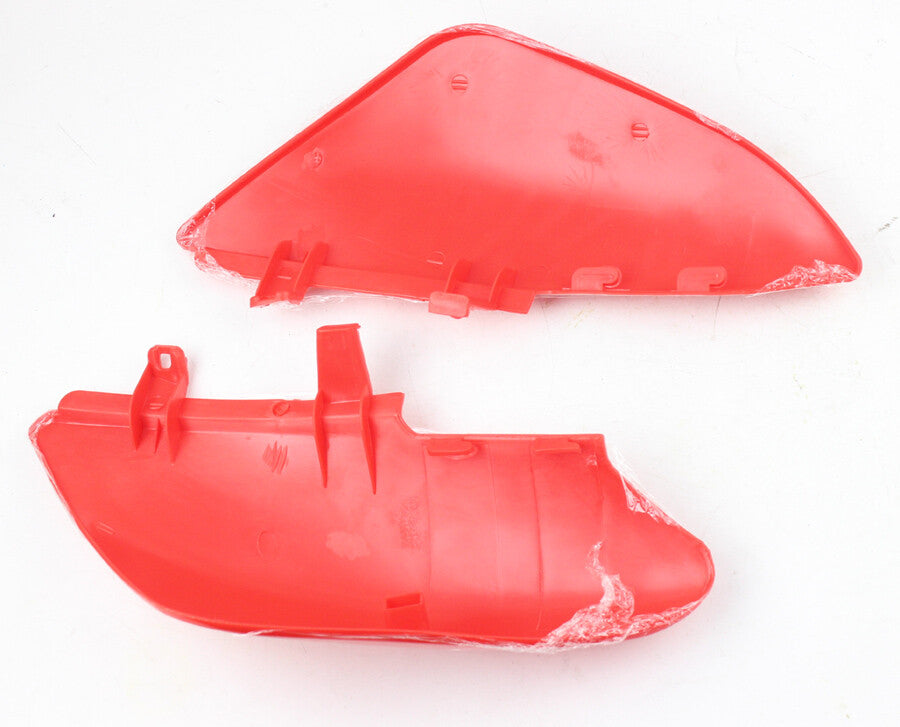 Red Plastics Rear Side Covers Panels for Honda CRF50 XR50 bikes SSR DHZ