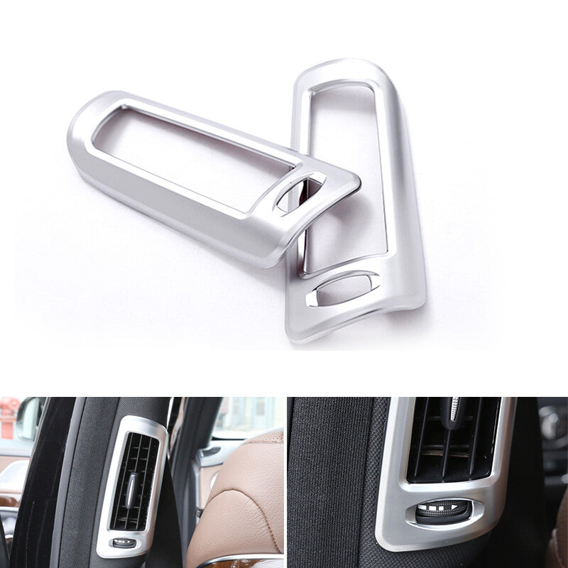 2-Piece Silver B-Pillar Air Socket Frame Trim for G-Class 19-2020 n