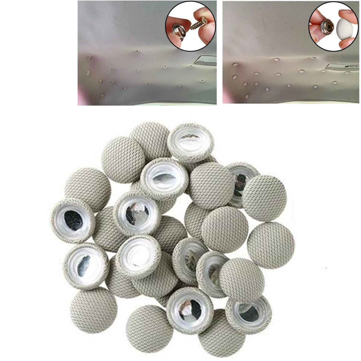 Car Roof Repair Rivets Sagging Headliner Fix Repair Pins Snap Rivet 60 pcs