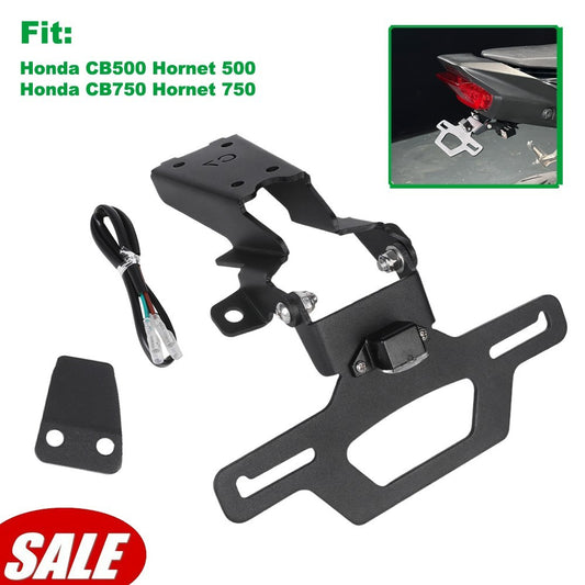 For 24-25 for Honda CB750 Hornet 750 Foldable Tail Tidy License Plate Holder w/Light Q