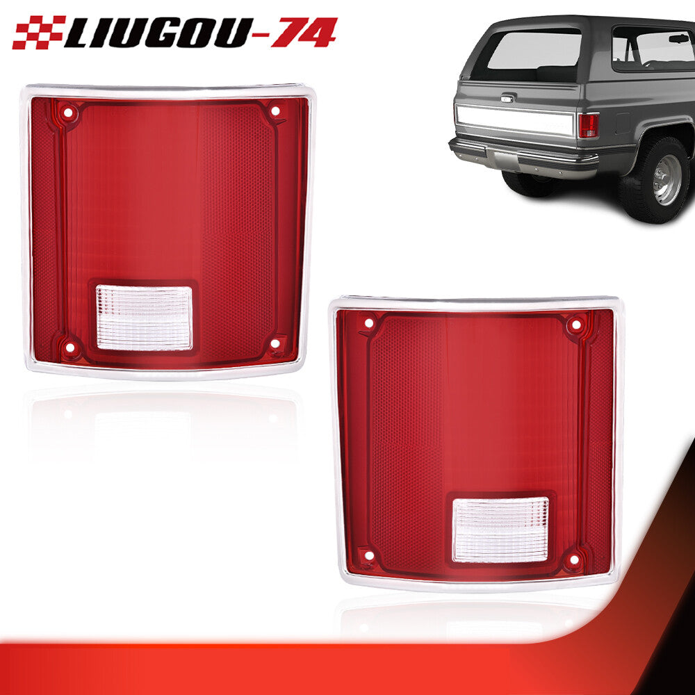 Fits 75-86 for C10 Tail Light Lenses Driver and Passenger Side 2 Pieces - v
