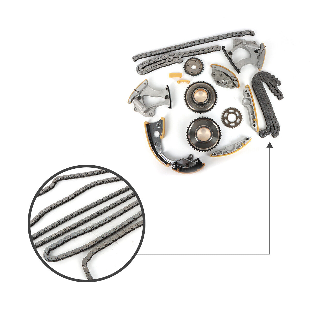 Timing Chain Kit Fits for AUDI 12-16 A6 C7 A7 for A8 Q5 Q7 S5 for VW TOUAREG 3.0T V6 n