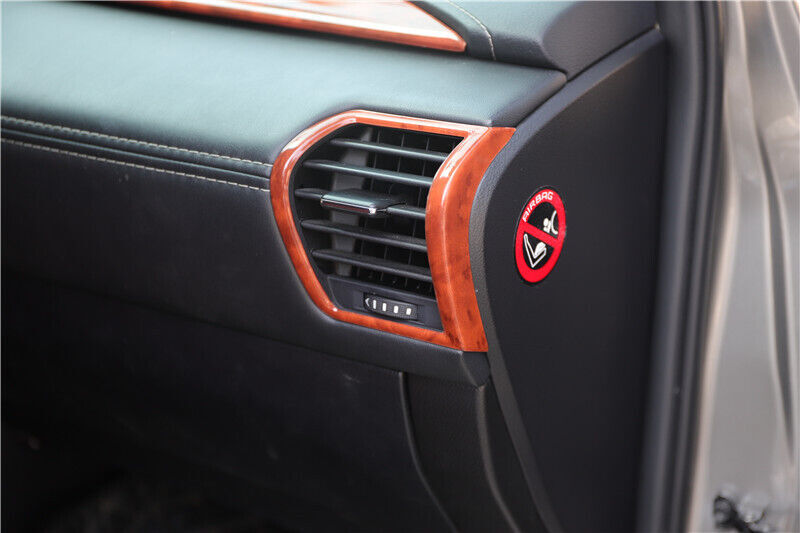 Car LR AC Air Outlet Vent Cover Trim 3PCS Fit for Lexus NX 2015-2020 Brown Wood