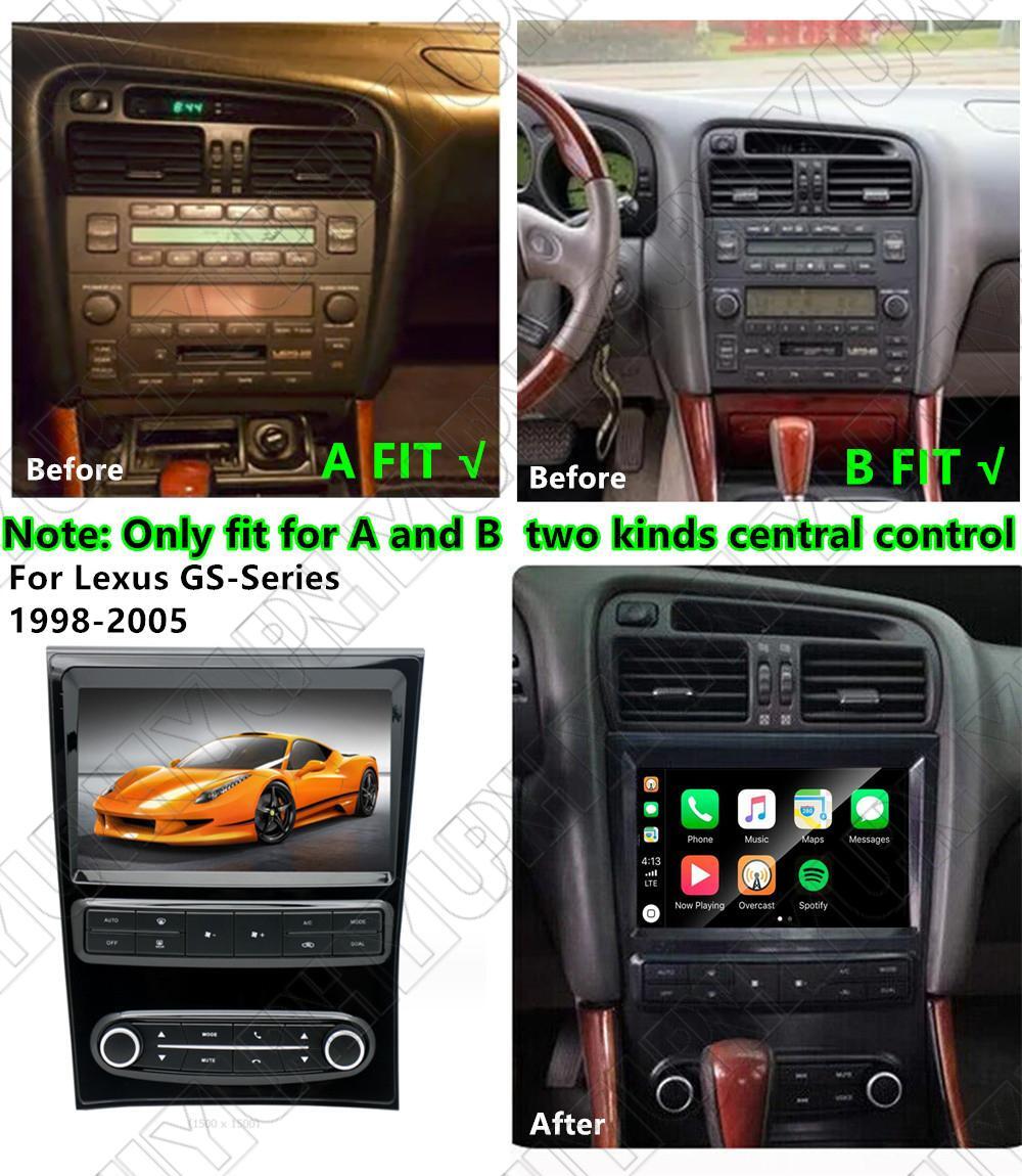 9 Stereo Radio GPS Nav FM Head Unit for Lexus GS300 GS400 GS430 1998-05 Carplay