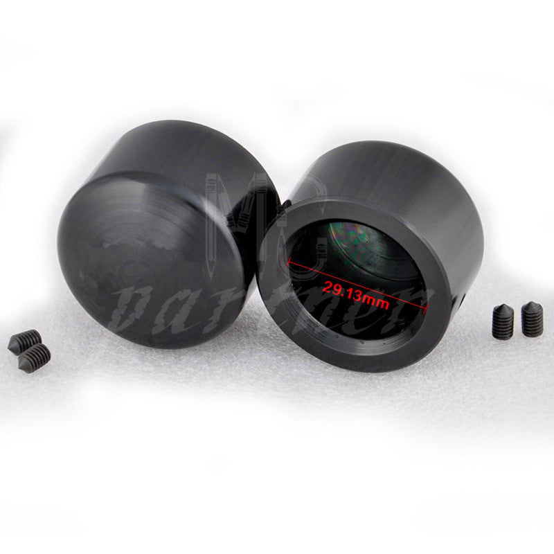 2x Black Aluminum Front Axle Cover Bolt for Harley Softail Sportster Road King Q