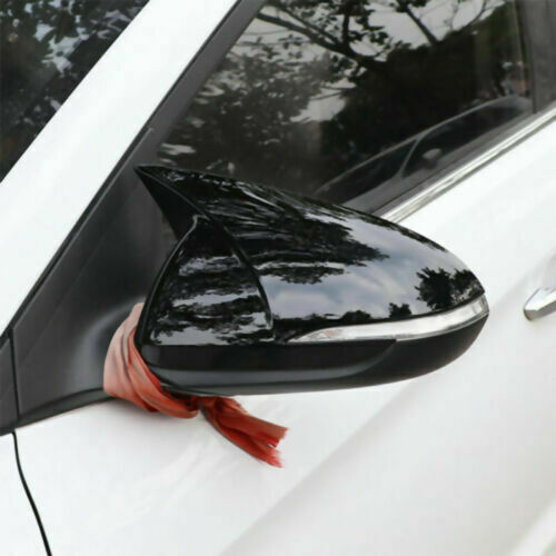 for Hyundai for Elantra 2017-2020 Glossy Black Rear View Side Mirror Cover Trim Wing