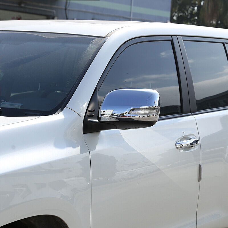 for Toyota for Land Cruiser Prado FJ150 150 2010-18 Rear Mirror Cover 2P Silver Trim