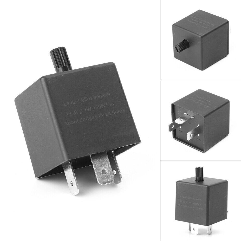 CF13 DC 3-Pin Flasher Relay for 12V Car Motorcycle Adjustable Turn Signal Light Q