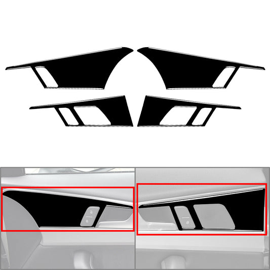 Piano Black Interior Door Handle Panel Cover Trim for Audi A4 B9 A5 S4 RS4