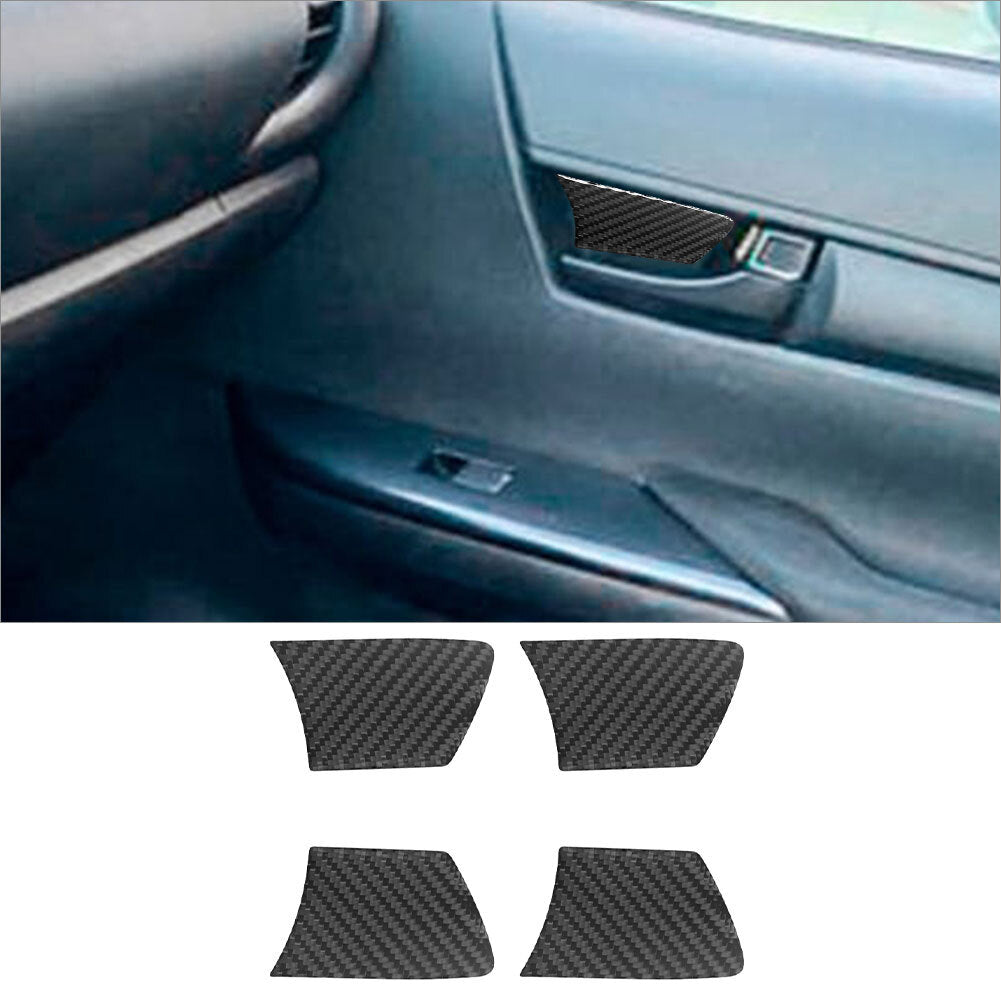 4Pcs Carbon Fiber Interior Door Handle Bowl Cover Trim for Toyota Hilux