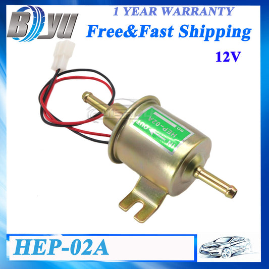 1PC 12V Electric Fuel Pump HEP-02A Universal Inline Low Pressure Gas Diesel NEW