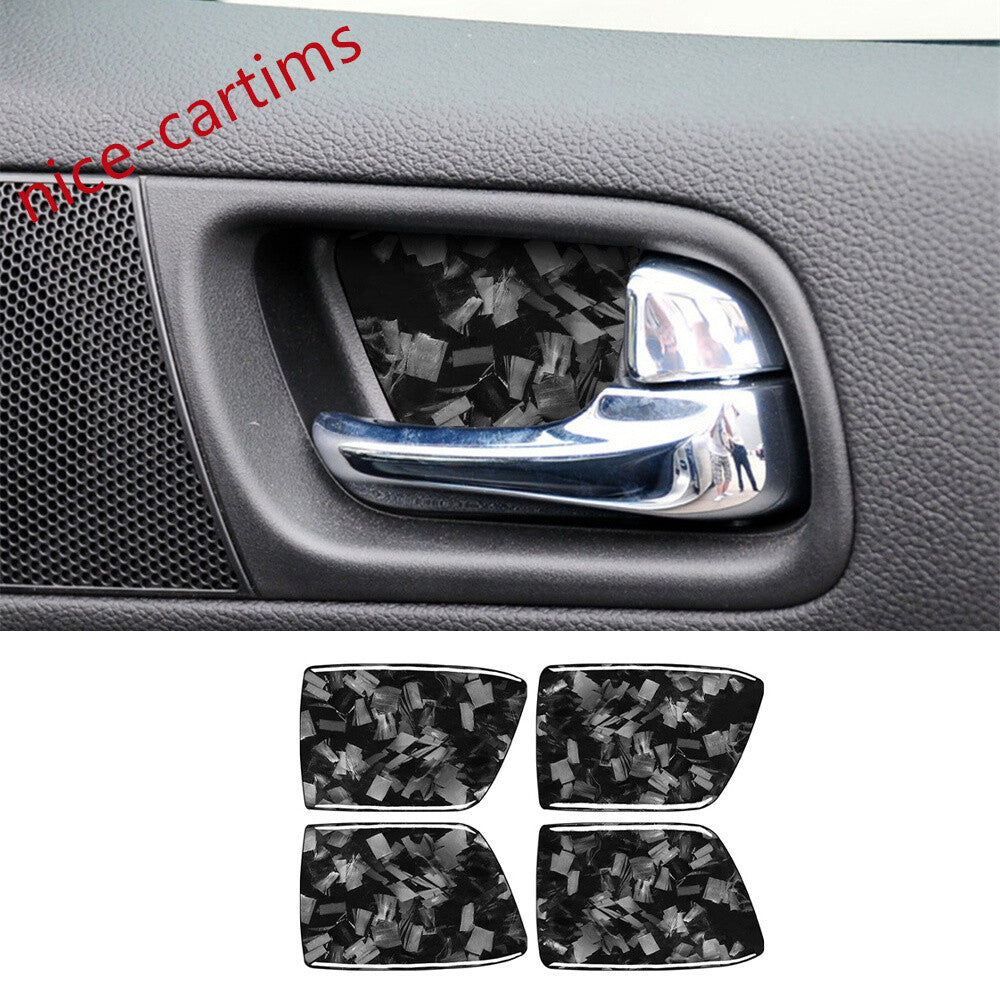 Forged Carbon Fiber Inner Door Handle Bowl Trim for Infiniti G37 2007-13 G35 G25
