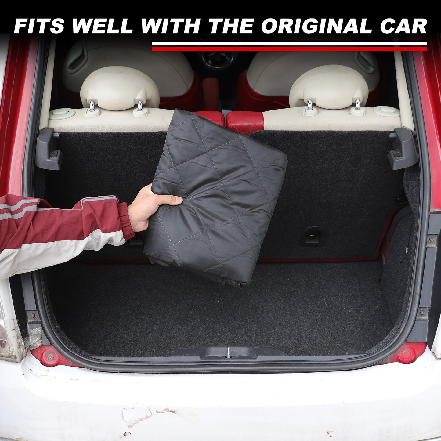Trunk cargo lining floor mats for dogs and pets, suitable for Fiat 500 500C 2007-2015. n