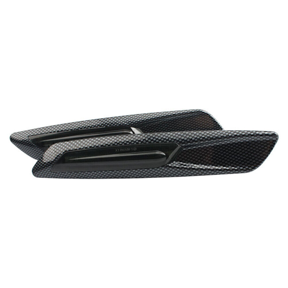 for BMW E82 E88 E92 E60 F10 Carbon Fiber F10 Style Amber LED Side Marker Lights