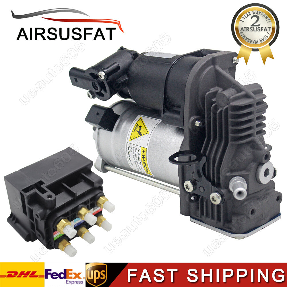 for Mercedes W164 GL ML Class Air Suspension Compressor+Valve Block W/Airmatic