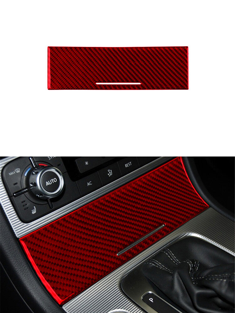 2x Red Carbon Fiber Interior for Audio Control Side Cover Trim for Lexus RX330 RX350 v