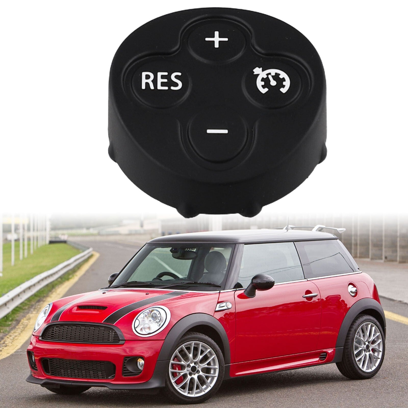1pc Steering Wheel Switch Control Button Cover for MINI For Cooper R55 R56 07-14 v