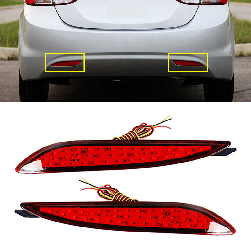 Rear Pair Bumper Reflector TailLight Braking Light for Hyundai for Elantra 2012 2013